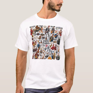 T-shirt Histoire de la musique et collage de genres artist