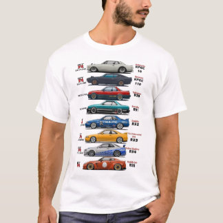 T-shirt histoire de la Nissan GTr