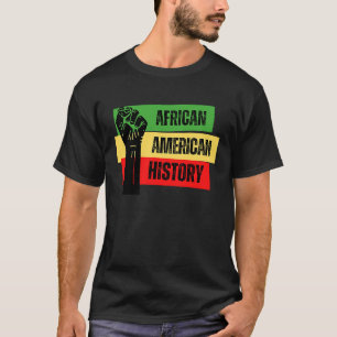 T-shirt Histoire de l'Amérique africaine Hommes noirs Femm