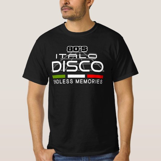 T-shirt Histoire des années 80 Italo Disco (Devant)