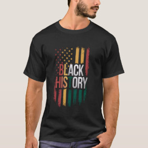 T-shirt Histoire des Noirs Drapeau américain Patriotes Afr