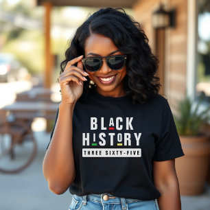 T-shirt Histoire des Noirs Trois Soixante-cinq années rétr