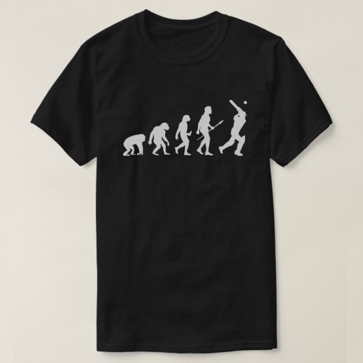 T-shirt Histoire du cricket L'évolution des cadeaux de l'a (Design devant)