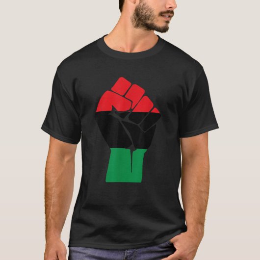 T-shirt Histoire du drapeau panafricain de libération des (Devant)