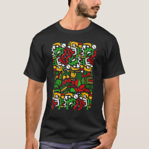 T-shirt Histoire du Mois noir vintage Motifs africains Cel