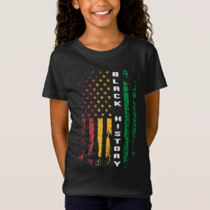 T-Shirt Histoire noire Afrique Amérique Drapeau Afrique No