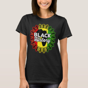 T-shirt Histoire noire Afrique Monde coloré Drapeau Inspir