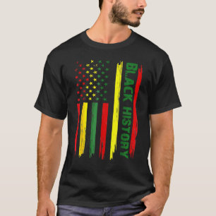 T-shirt Histoire Noire Aux Etats-Unis Drapeau Afro African