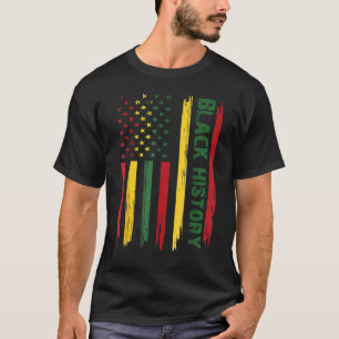 T-shirt Histoire Noire Aux Etats-Unis Mois Du Drapeau Afri