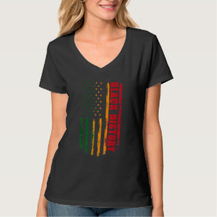 T-shirt Histoire Noire Drapeau Usa Pour L'Hérita Africaine