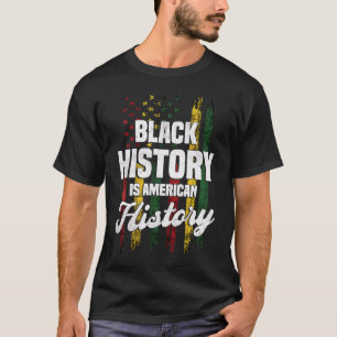 T-shirt Histoire noire Histoire américaine Drapeau américa