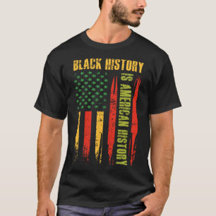 T-shirt Histoire noire Histoire américaine Drapeau américa