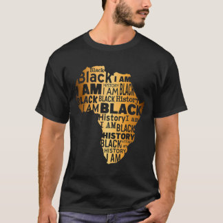 T-shirt Histoire noire Je suis noir tous les mois Afro-Amé