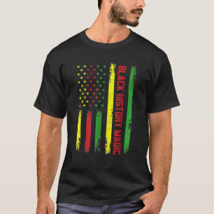 T-shirt Histoire Noire Magie Africaine Américaine Drapeau