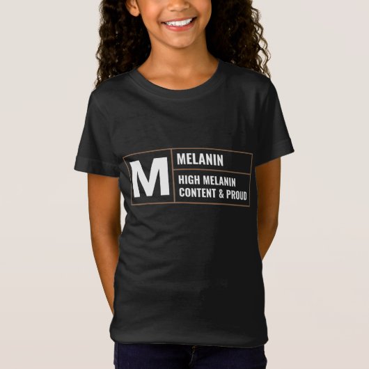 T-Shirt Histoire noire Melanin African Pride Fière Melanin (Devant)