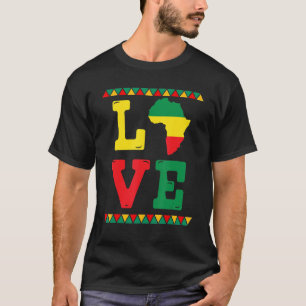 T-shirt Histoire Noire Mois Amour Afrique Africain América