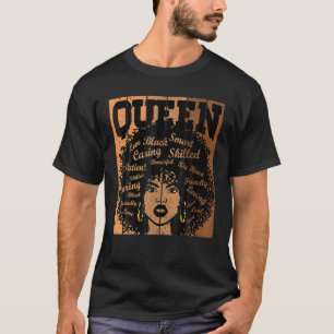 T-shirt Histoire noire pour les femmes Reine forte noire A