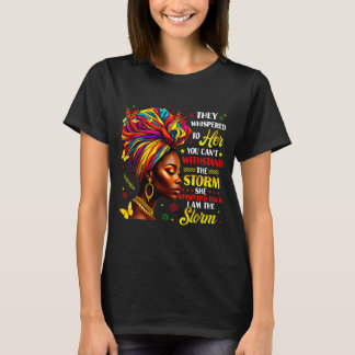 T-shirt Histoire noire qu'ils lui ont chuchotée Reine de l
