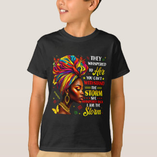 T-shirt Histoire noire qu'ils lui ont chuchotée Reine de l