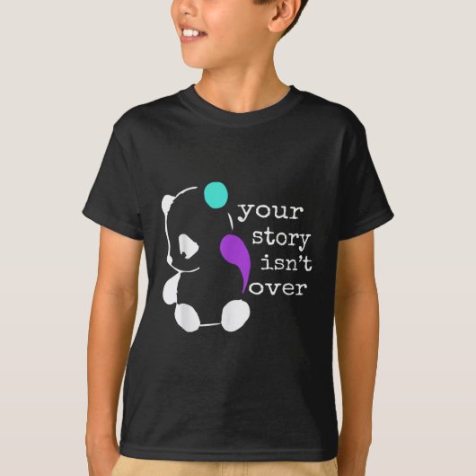 T-shirt Histoire pas fini - Semicolon Cadeau Prévention du (Devant)