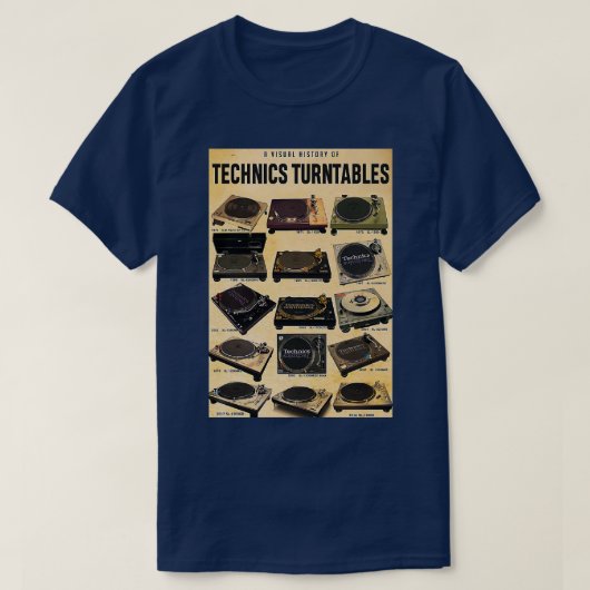 T-shirt Histoire Visuelle Des Tourne-disques Technologique (Design devant)