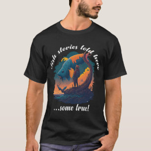 T-shirt Histoires de poissons racontées ici... certaines v