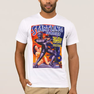 T-shirt HISTOIRES STARTLING Vintage Pulp Magazine Couvertu