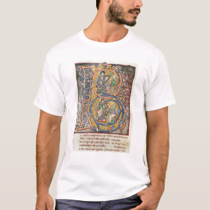 T-shirt Historiated parafent "B" dépeignant le Roi David