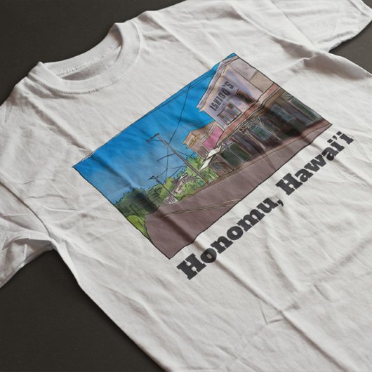 T-shirt Historical Hawaii Plantation Town Honomu Nostalgic