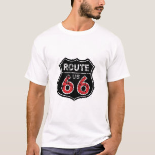T-shirt historique de signe d'itinéraire de route