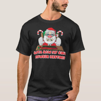 T-shirt Historique du navigateur Internet du Père Noël - S