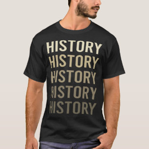 T-shirt Historique du texte marron
