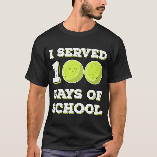 T-shirt Hit 100 Jours d'école Tennis Garçons Enseignant En (Devant)