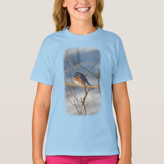 T-shirt Hiver Bluebird Nature animale (Devant)