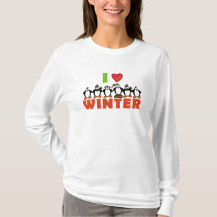 T-shirt Hiver d'amour du pingouin I
