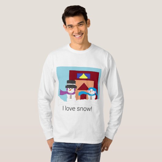 T-shirt Hiver neigeux (Devant entier)