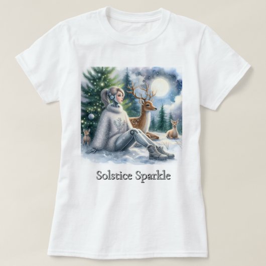 T-shirt Hiver Sparkle Tech STEM Girls Solace (Design devant)