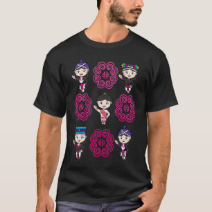 T-shirt Hmong Miao Hmoob Femme Princesse Strong Soeur