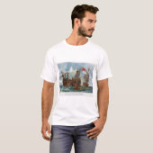 T-shirt HMS Nottingham et cuirassé Mars 1703 (Devant entier)