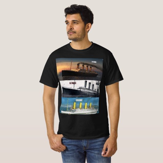 T-shirt hms titanic et ses navires jumeaux (Devant entier)