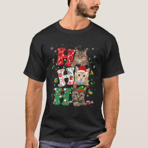 T-shirt Ho3 Lumières de Noël amusantes Père Noël Elf R
