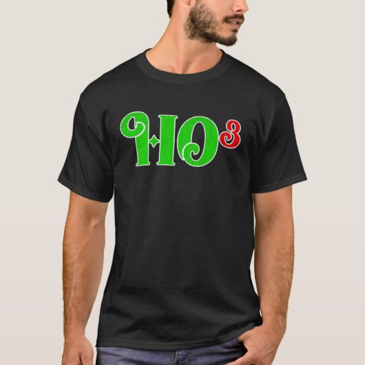 T-shirt Ho 3 Cubed Christmas Ho Ho Ho Math Teacher Ho3 (Devant)