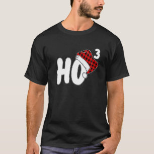 T-shirt Ho 3 Cubes Père Noël Rouge Plaid Claus Noël Ho Ho