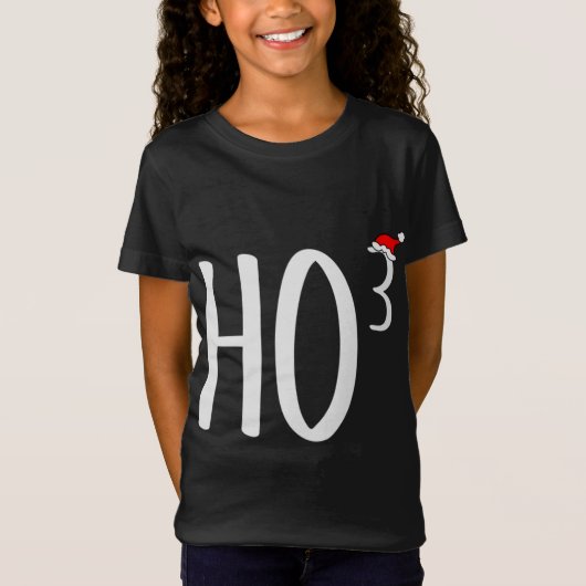 T-Shirt Ho Cubed Ho Ho Ho Math Enseignant Noël (Devant)