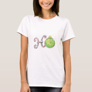 T-shirt Ho dans les cannes de bonbons et un ornement de No