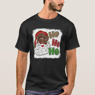 T-shirt Ho Ho African American Père Noël Black Joyeux Noël