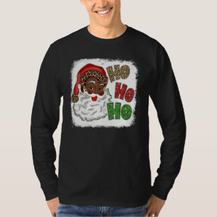 T-shirt Ho Ho African American Père Noël Black Joyeux Noël