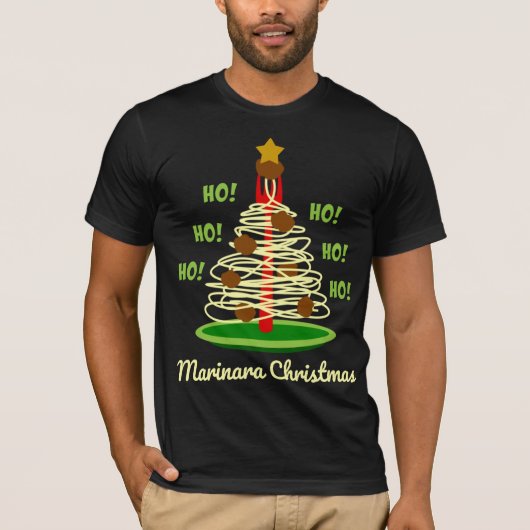 T-shirt Ho ! Ho ! Ho ! Arbre de Noël Marinara (Devant)
