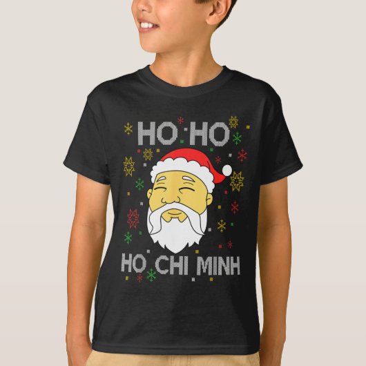 T-shirt Ho Ho Ho Chi Minh Asian Vietnamese Santa Claus Chr (Devant)