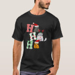 T-shirt Ho Ho Ho Christmas Cat Lover Santa Claus Hat Xmas<br><div class="desc">Ho Ho Ho Christmas Cat Lover Santa Claus Hat Xmas Pajamas</div>